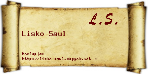 Lisko Saul névjegykártya